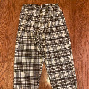 Free People Plaid Flour Sack Pants